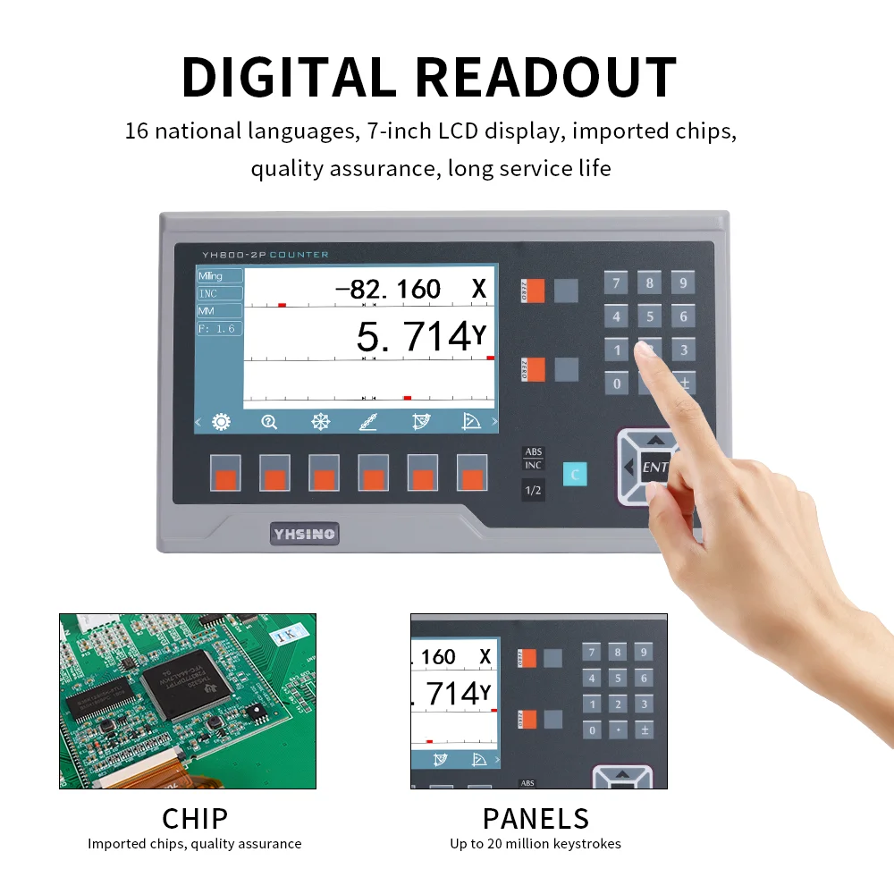 YH800 Lcd Dro Kit KA300 Linear Scale Set 5U 5V TTL Digital Readout YHSINO for Lathe CNC Mill Machine 120 to 1020MM