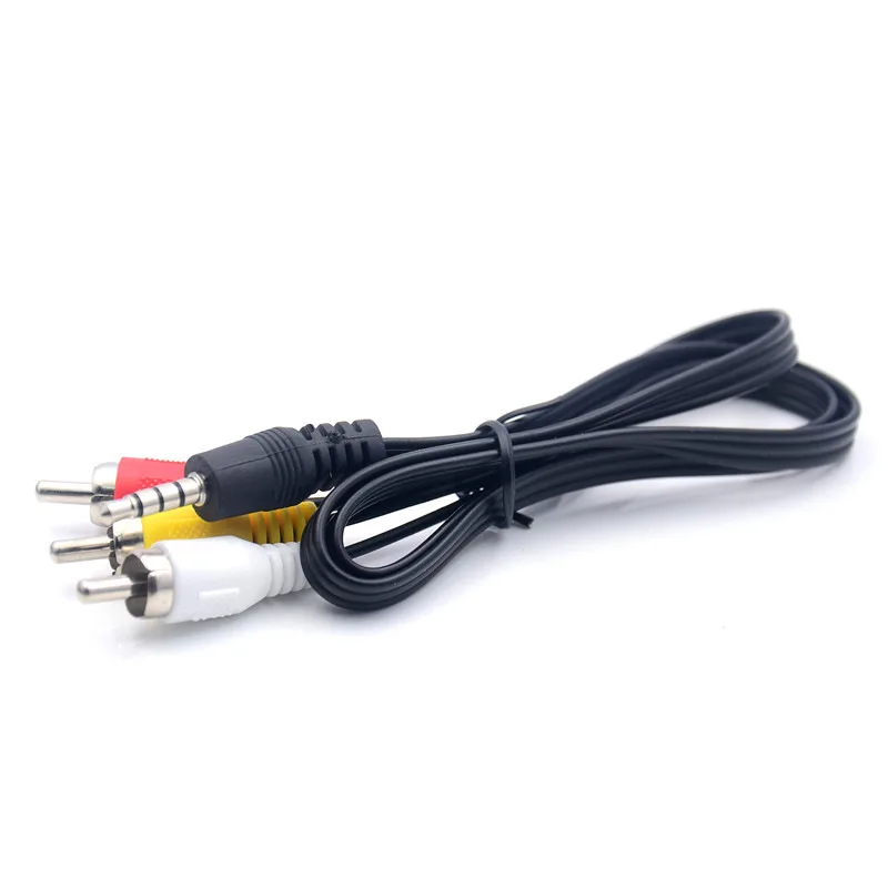Cavo Adattatore Audio Video 3RCA Maschio A 3.5mm Maschio 3 Piedi - Oro Placcato - Foto 5