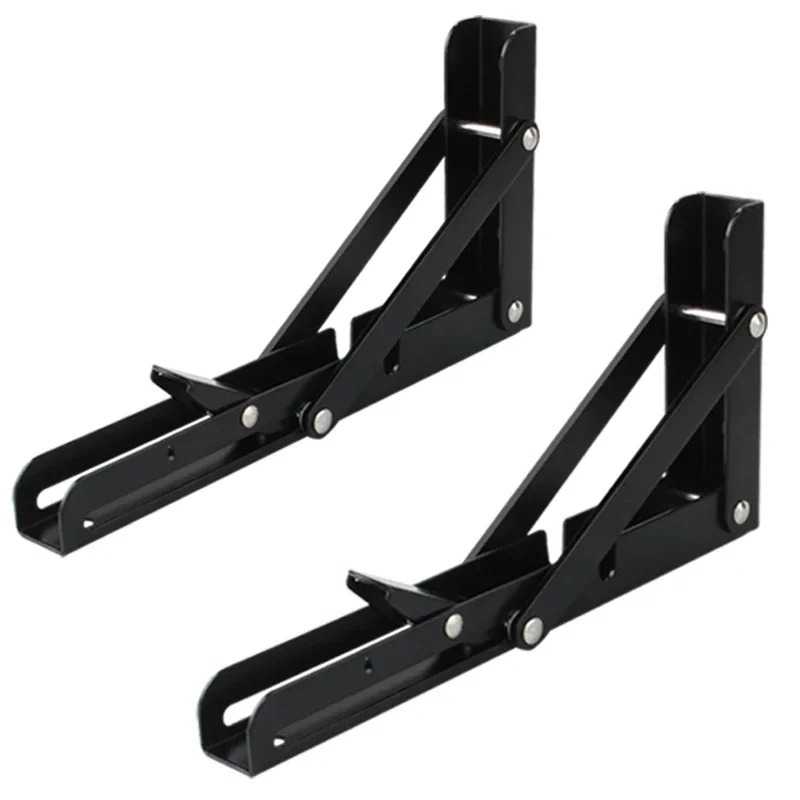 Folding shelf bracket 2PCS 8-20 Inch Triangle Adjustable Wall Shelves Mounted Table Shelves Home Hardware