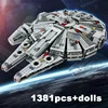 New 1381 Pcs Space Millennium War Ship Spacecraft Set Falcon Alien MINI 75105 Figure Model Building Blocks Bricks Toy Kids Gift 2