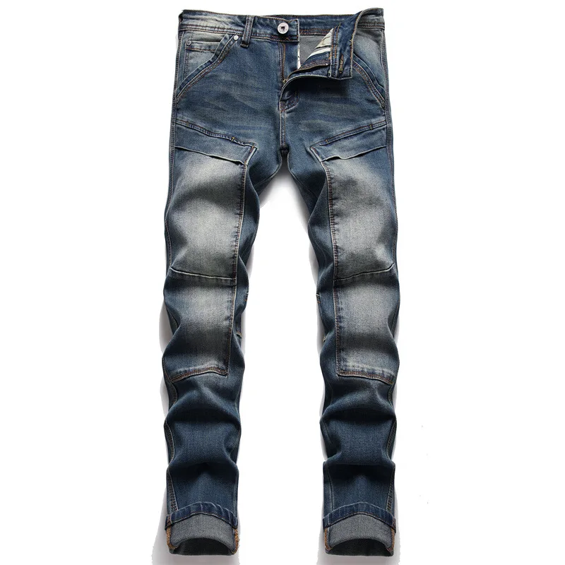 2022 New Men Jeans Pants Casual Cotton Straight Trousers Classic Fashion Slim Jeans Brand Denim Pants Vaqueros Hombre