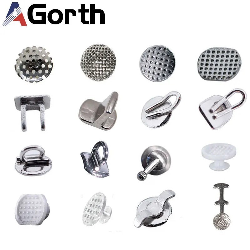 50 ชิ้นทันตกรรมจัดฟัน Lingual ปุ่มโลหะคอมโพสิต Bondable Traction Hook Dentista Braces วงเล็บ Ortodoncia Materiales 1