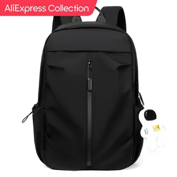 AliExpress Collection 남녀공용 대용량 레저 책가방, 간단한 스포츠 컴퓨터 배낭, 펜던트 포함, 1 인치, 14 인치