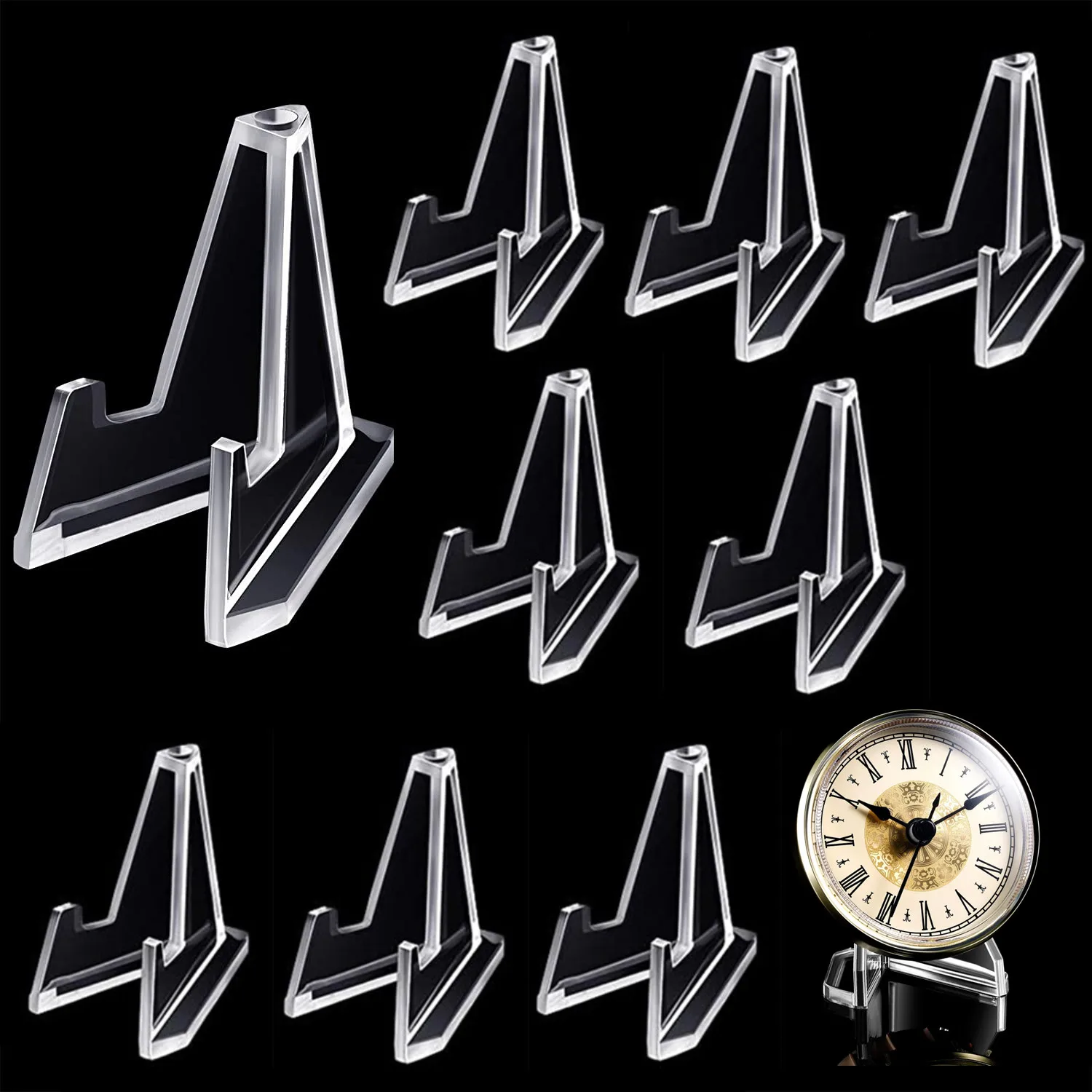 25 Cavalletti Espositori In Acrilico Trasparente Per Monete, Capsule, Medaglie - Piccole Dimensioni (3,6x1,8 Cm) - Supporto Da Collezione Robusto E Multiuso - 2