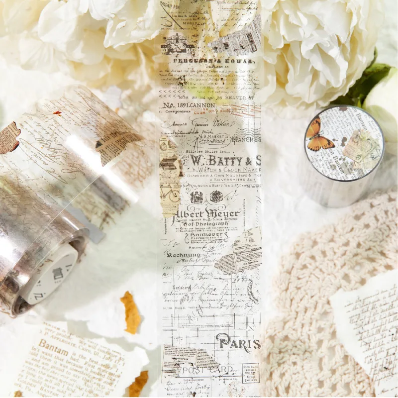 50mm*2m 빈티지 영국풍 와시 테이프 스티커 |   DIY 스크랩북 & 앨범 장 종이