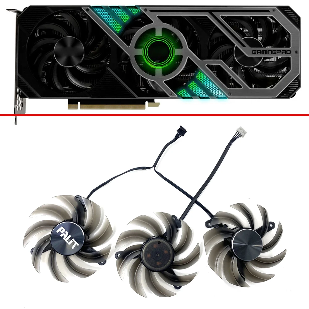 3Pcs 82 Millimetri Ventola Di Raffreddamento Fd8015U12D 4Pin Geforce Rtx 3060 Ti 3070 3070Ti 3080 3080Ti 3090 Gpu Fan Per Palit Rtx3090 3080 3070 3060