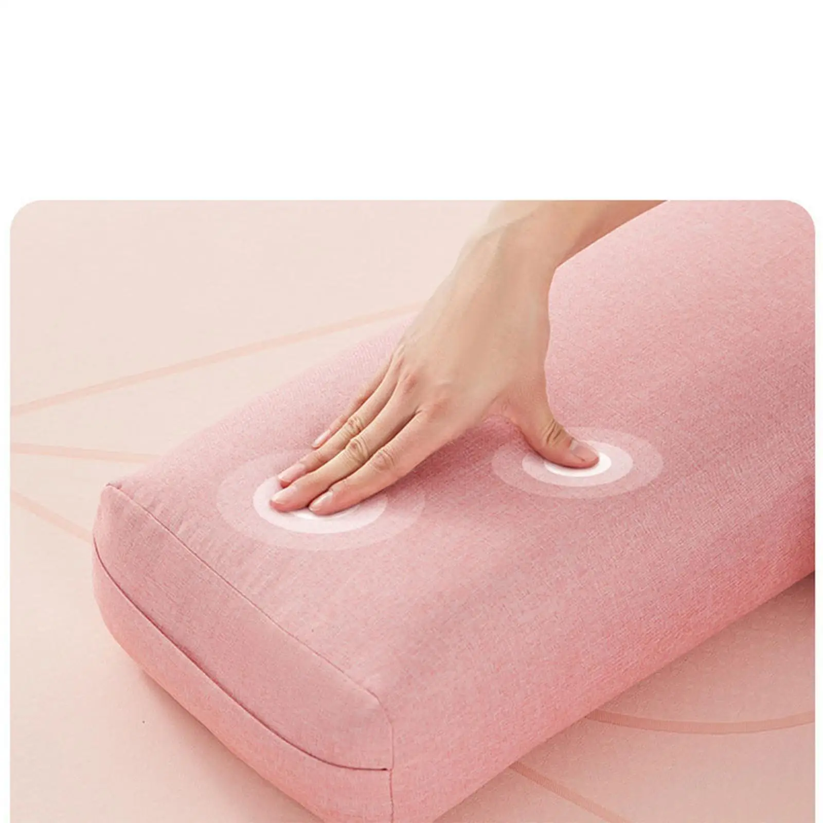 Yoga Bolster Pillow Support Pillow Meditation Pillow Portable with Carrying Handle Yin Yoga Comfort Cushion Prenatal Yoga Pillow