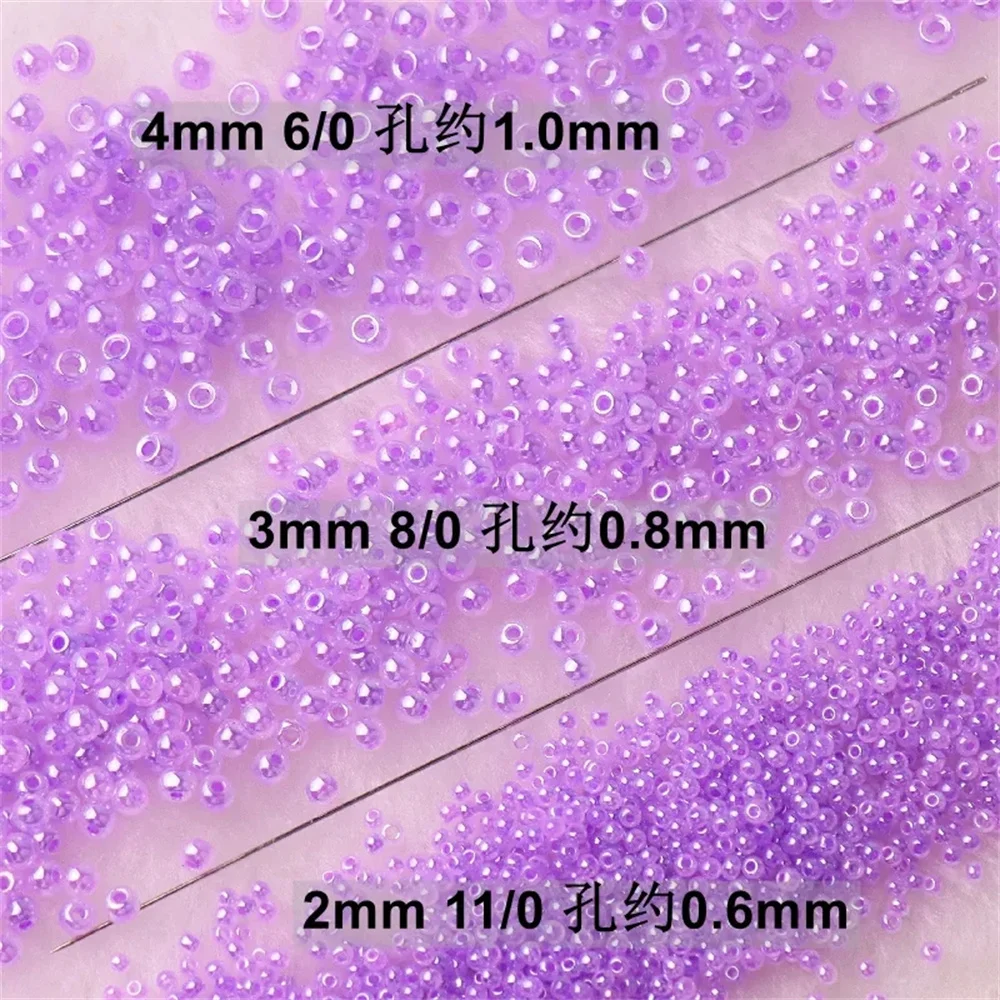 Imitation Czech jade glass ice seed beads 2/3/4mm jewelry bracelet ring DIY charm accessories