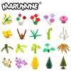 Marumine MOC Tree Plant Accessories Parts Building Blocks Compatible Flower Green Grass Bush Leaf Jungle Garden Set City Bricks 1