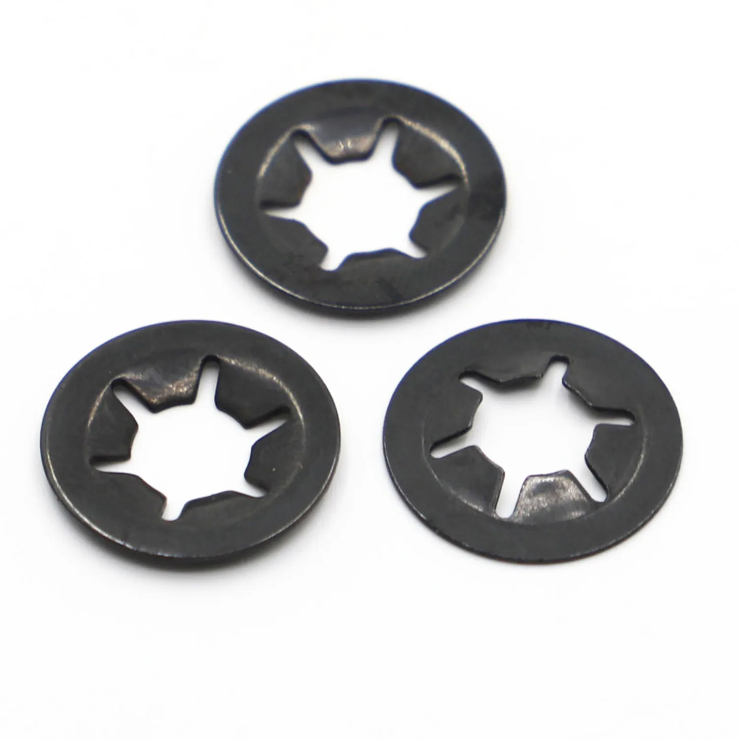 M 2 M2.5 M3 M4 M5 M6 M8 M10 M12 Black Star Lock Plum Bearing Retaining Rings Flower Washer Clip