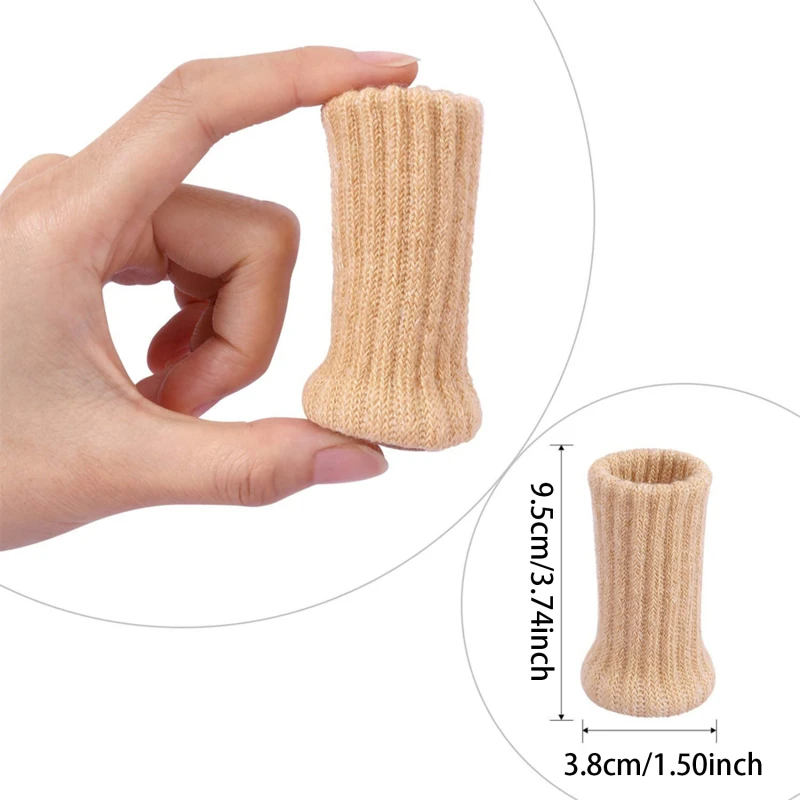 4Pcs Chair Leg Socks High Elastic Chair Leg Floor Protectors with Anti-Slip PadsThick Chair Leg Caps Furniture Pads Covers Set