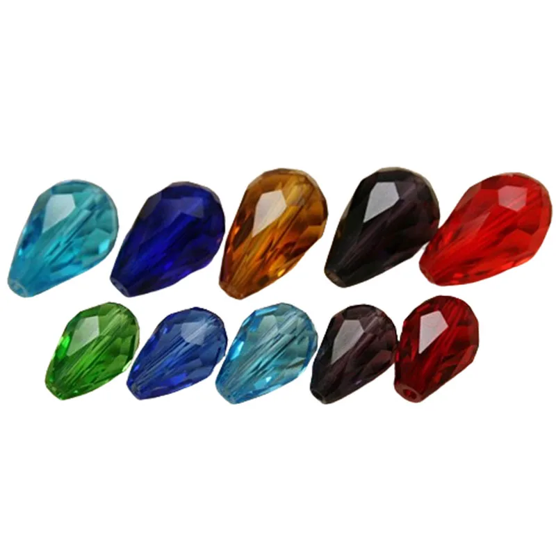 8x11mm/10x15mm 10pcs Waterdrop Austrian Crystal Beads Plating Teardrop Glass Bead For Jewelry Making Bracelet DIY Necklace crystal beads