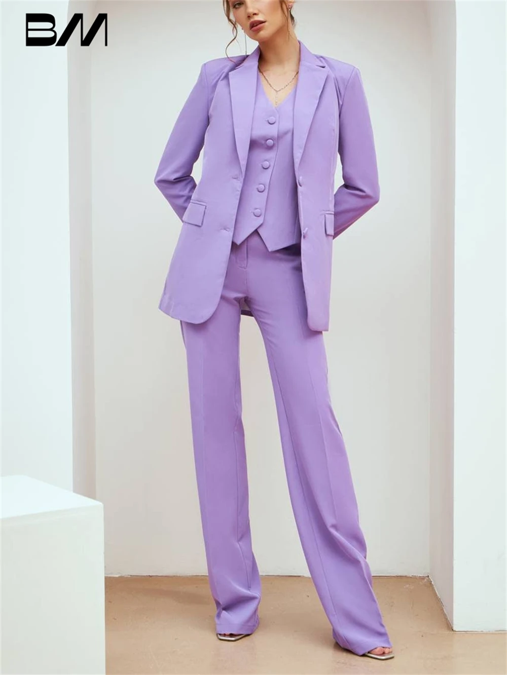 Lilac Handpainted Dupatta Suit Set - Absolutely Desi