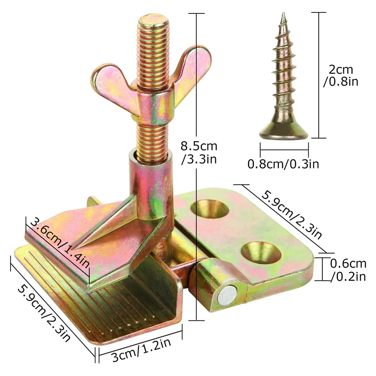 Morsetti Per Serigrafia A Farfalla - 2 Pezzi Metallici, Rotazione 90° - Foto 10