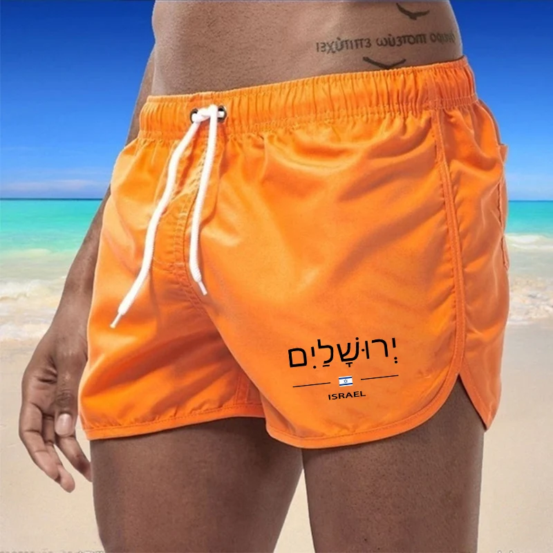 Summer Hot Sales Swim Shorts Mens Beach Shorts Men Loose Comfortable Style Daily Bathing Suit Man Ventilate Gym Clothing Seaside 4
