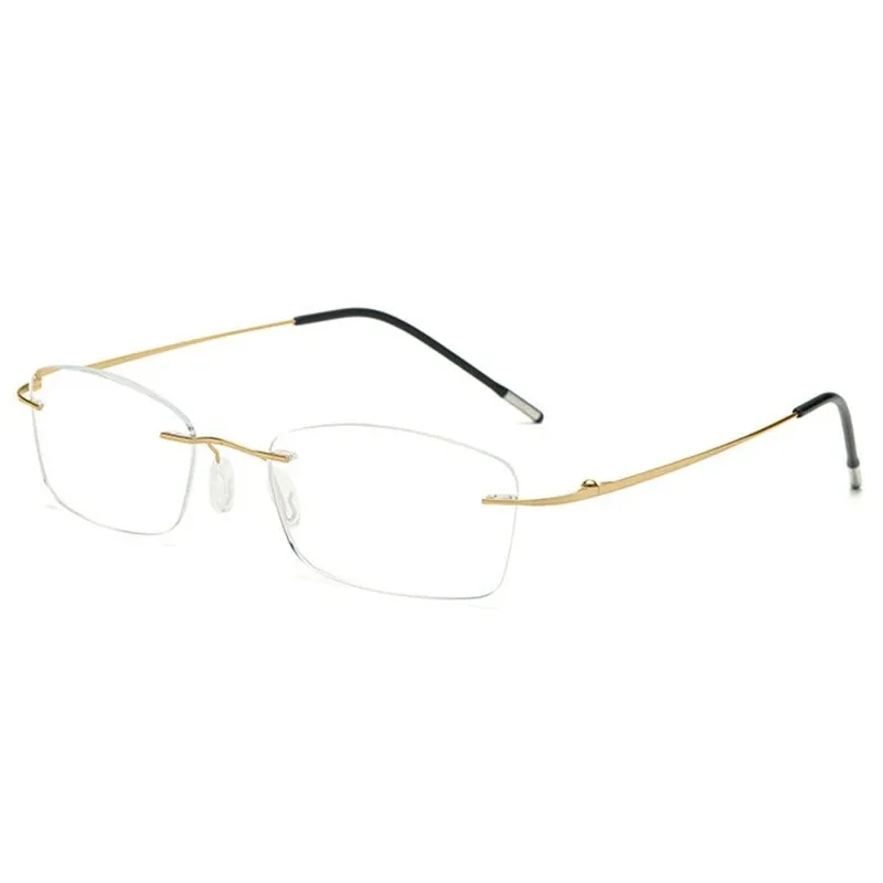 Ultra-Light Frameless Anti-Blue Light Reading Glasses - Simple Square Design