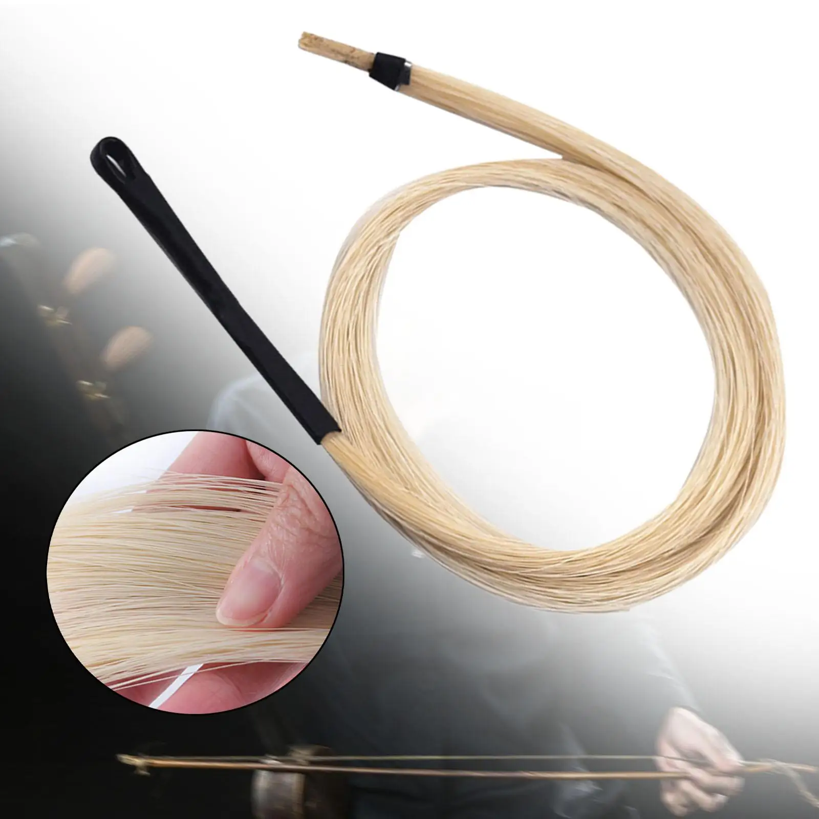 Erhu Bow Hair Unbleached Fiddle 31in Easy to Use Accessory Musical Erhu Parts