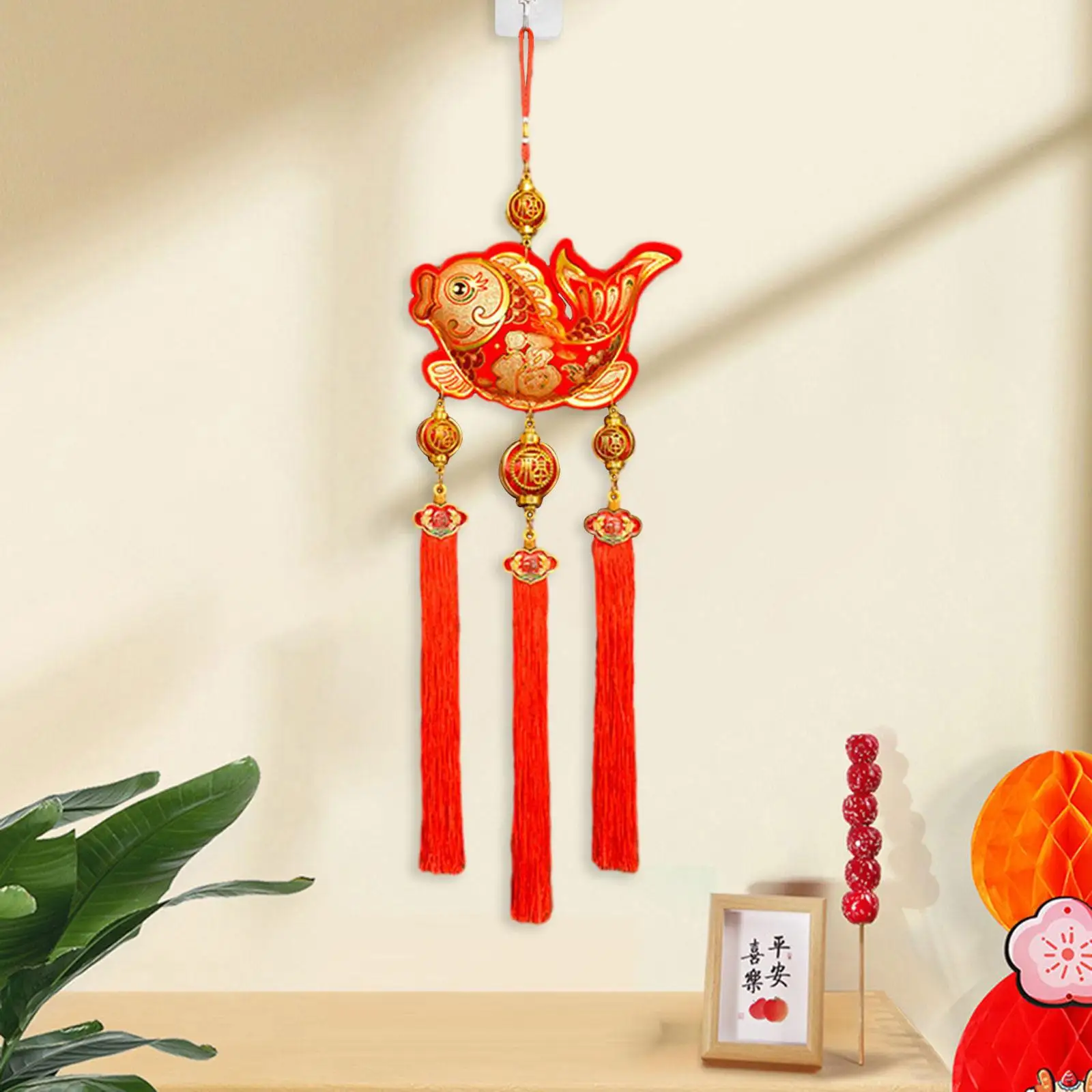 

2024 New Year Decoration Red Photo Props Chinese Pendant for Window Housewarming Decoration Celebration Party Supplies Entrance