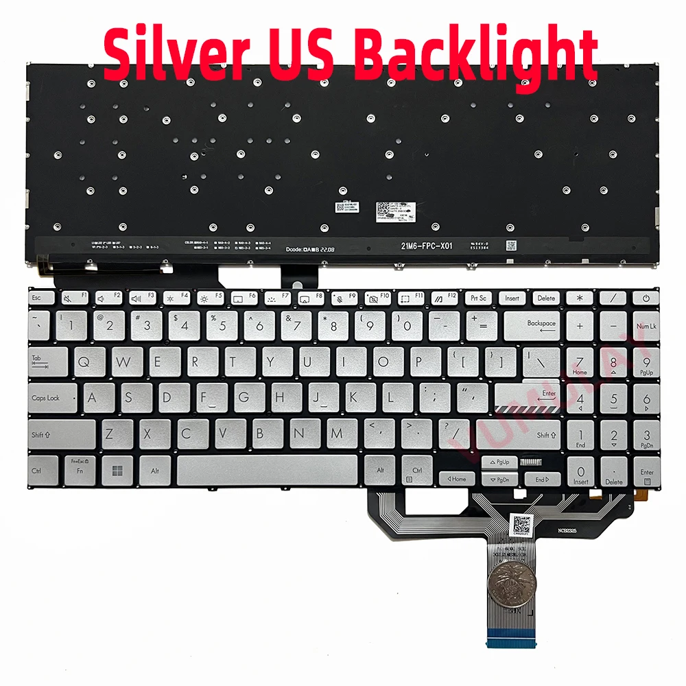 US/RU Keyboard for ASUS Vivobook X1603Z X1603ZA M1603 M1603Q