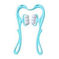 Cervical spine massager manual clip neck neck 6 rounds kneading artefact handheld home six rollers shoulder and neck massage 5