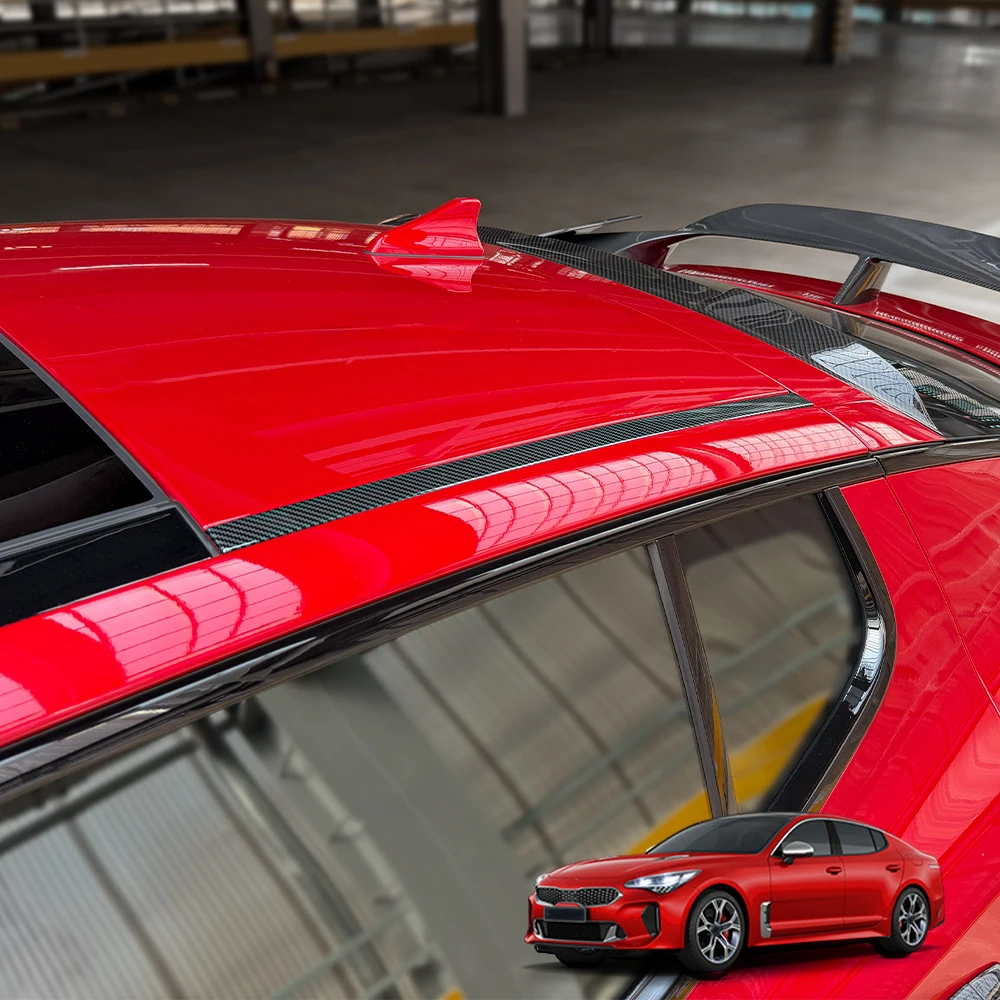 Für Kia Stinger 2018-2023 Auto-Tuning Schwarze Dach-Dekorstreifen-Abdeckung Externe Zubehörteile – Detail 4