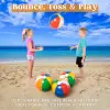 20" 4pcs Beach Balls Large Rainbow Beach Ball Inflatable Swimming Pool Water Games Toys for Kids Summer Beach Party Fun Gifts 3