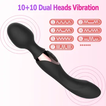 2022 New 10 Speeds Powerful Vibrators for Women,Magic Dual Motors Wand Body Massager Sex Toys for Women G Spot Adult Toys 2