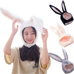 Cosplay Costume Bunny Hats Funny Plush Rabbit Hat Long Ears Hood Winter Warm Beanies Hats Party Props Faux Fur Cute Bunny Caps