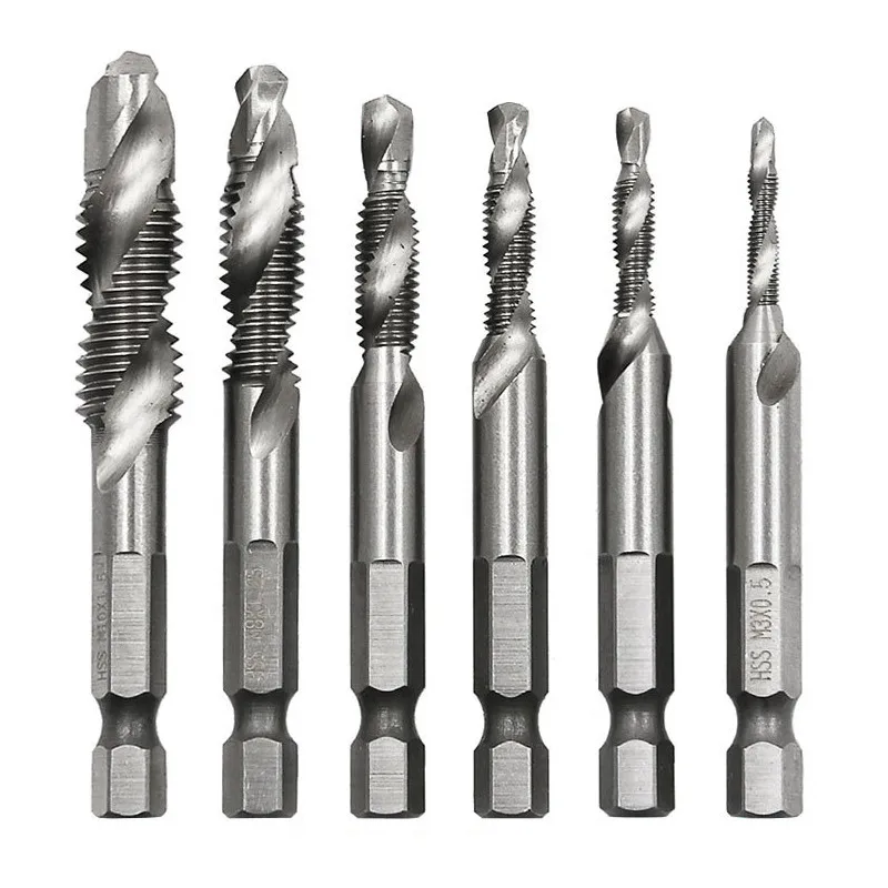 Gewindebohrer-Set Aus HSS Mit Titanbeschichtung – M3 Bis M8, 5-teilig, Für Metallbearbeitung