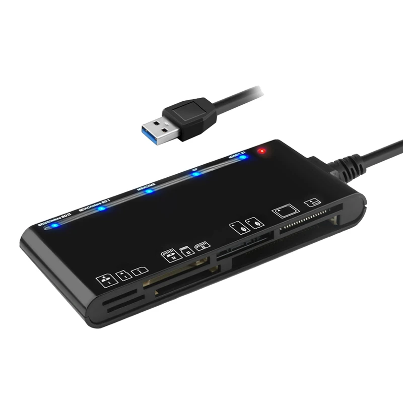 

Устройство чтения карт памяти USB 3,0, многофункциональный кардридер CF/XD/MS/SD/TF для Windows Vista/XP/7/8/10/, Linux, Os