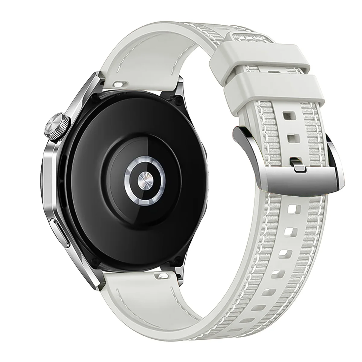 Premium 22mm Silicone & Woven Smartwatch Band - Elegant Strap Accessory