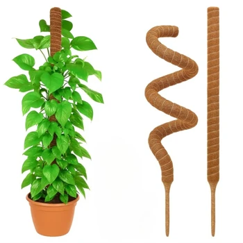1/2pcs Monstera Plant Support Bendable Moss Pole for Indoor Climbing Plants, Extension Palm Vines Stick, DIY Garden Accessories