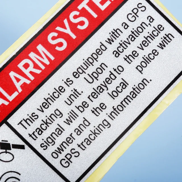 1pc Warning GPS Tracking Alarm System Automobile Stickers Anti Theft Decals Reflective Type Car Stickers for Motorcycle 4