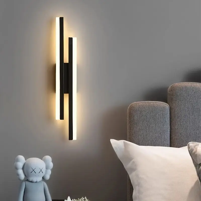 Modern Led Wall Light, Black Indoor Led Wall Sconce Lighting, Modern LED Wall Sconce Lighting for Living Room Hallway Bedroom