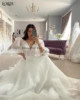 LORIE Vintage Lace Wedding Dresses V-Neck Puff Sleeves A-Line Appliques Bridal Gowns Princess Bride Dress robe de mariée 2024 4