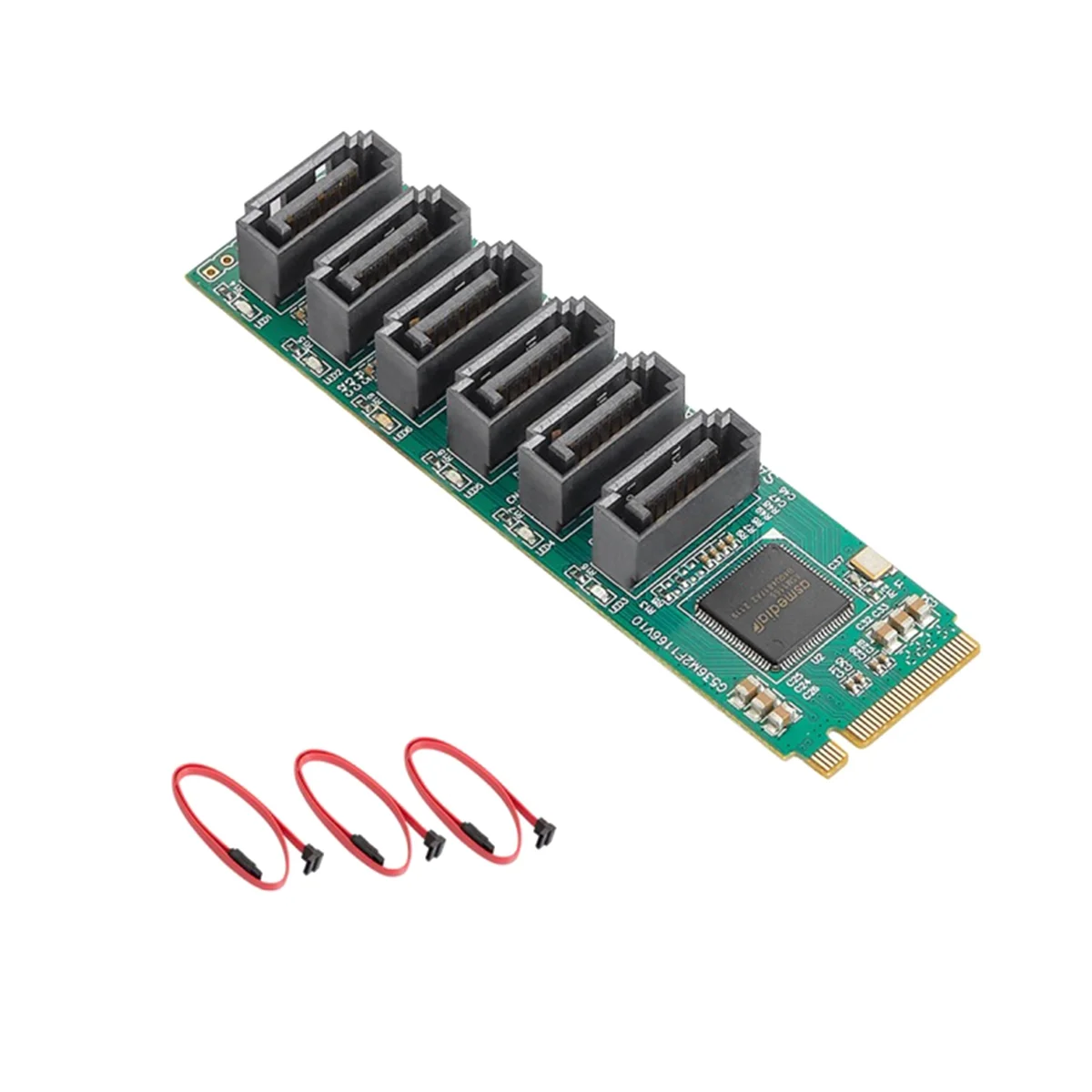 

Плата расширения M.2-6 портов SATA3.0 6G, карта расширения M Key NVME, карта расширения жесткого диска NAS