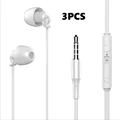 3PCS White with mic