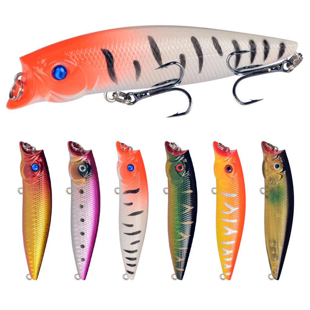

1pcs Fishing Lures High Quality 9.2cm 11.5g Floating Popper Bait 6 Colors Available Bass Crnakbait Wobblers Fishing Tackle Pesca