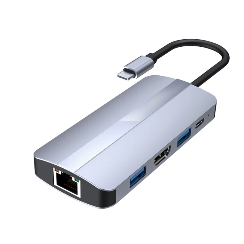 

Intelligent Type-C Docking Station Hub 9 in 1 USB Port to HDMI+SD/TF+PD+USB