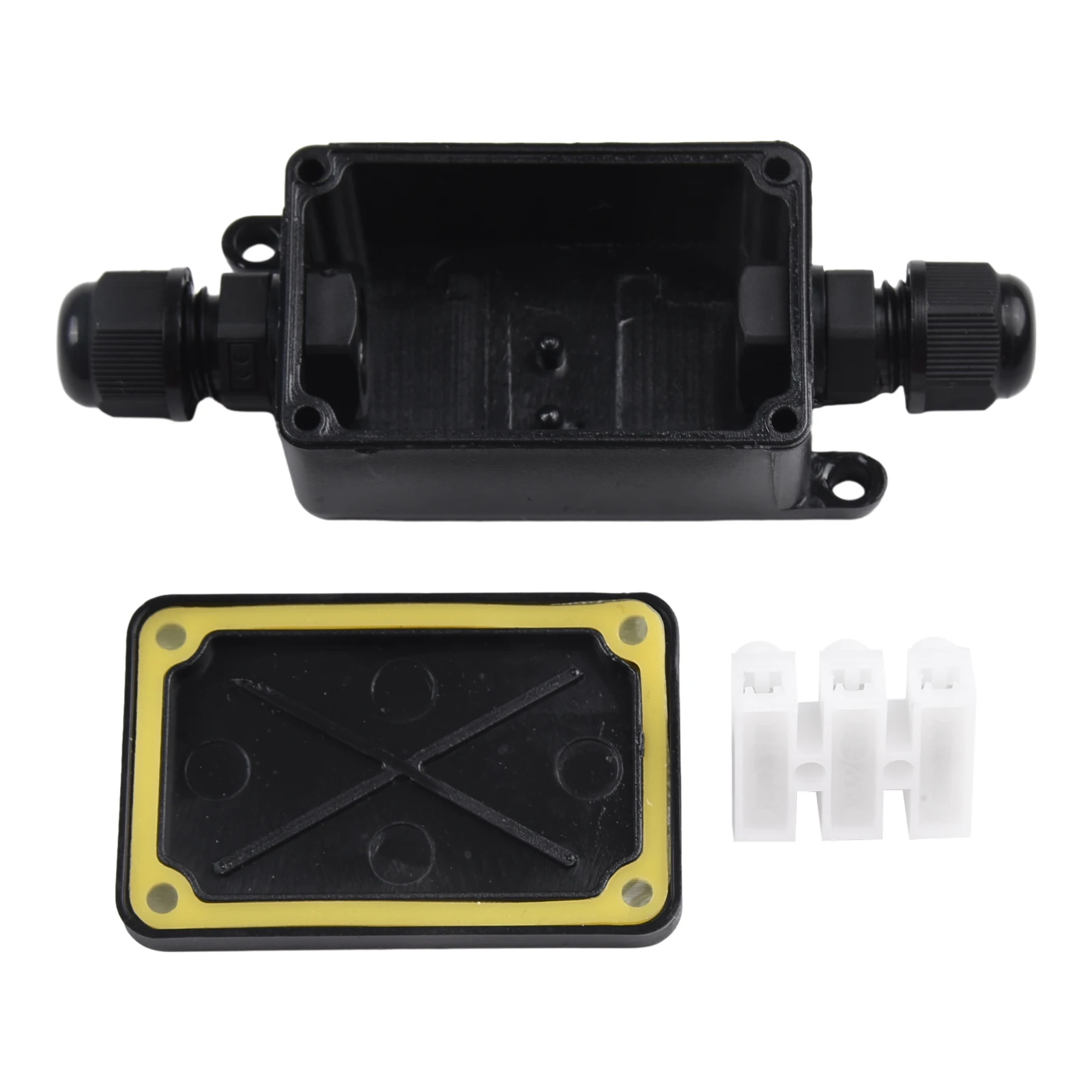 Electrical Junction Box Electrical Box Electrical Distribution Box Electrical Cable Connector Industrial Waterproof Connector 2 Way Outdoor Junction Box Waterproof IP65 Cable Connector PC Junction Box 240V Black 240-450V Electrical Supplies Solar Parts