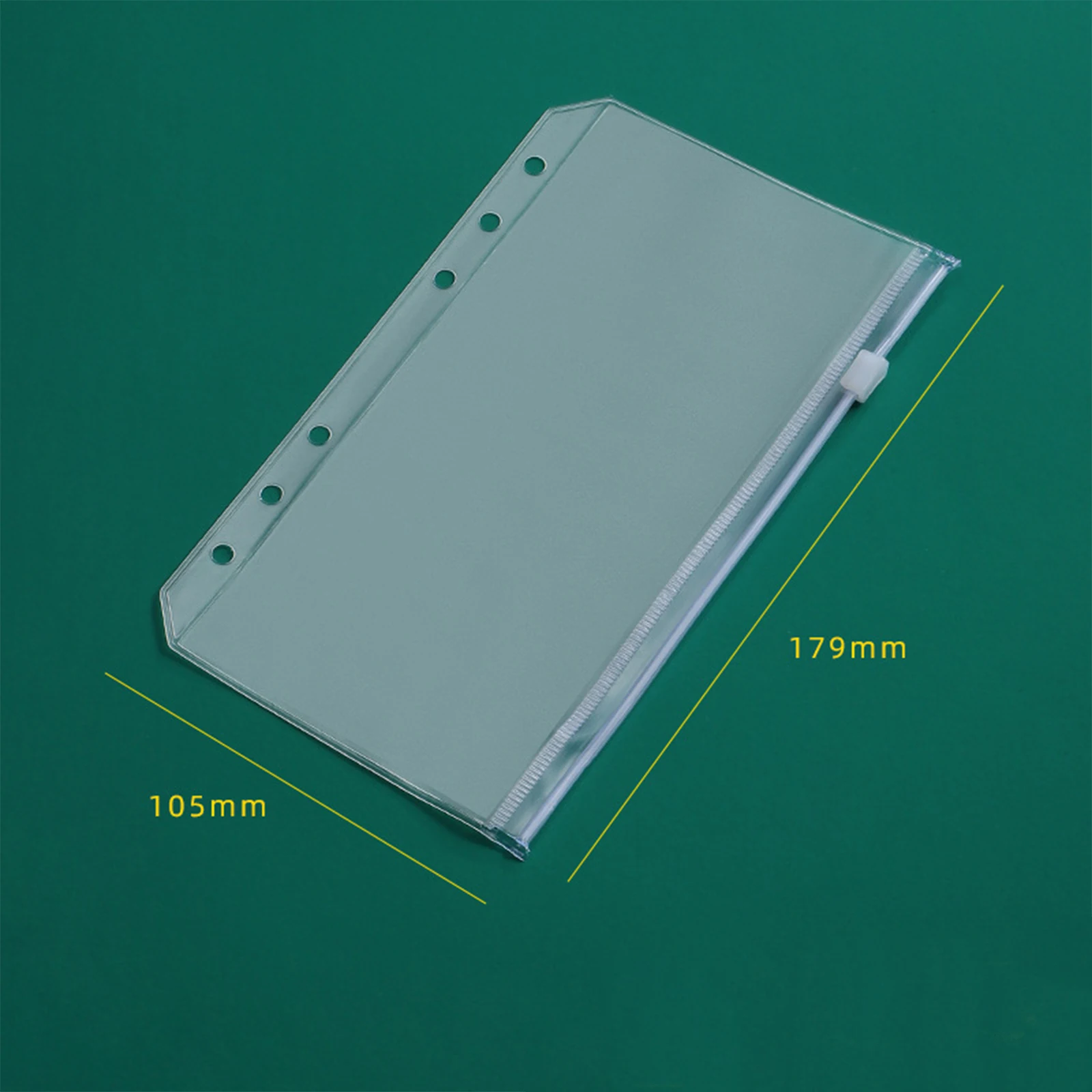 Binder Pockets A6 Binder Pockets 6 Holes Cash Envelopes For Budgeting Clear Zipper Folders For 6-Ring Budget Binder