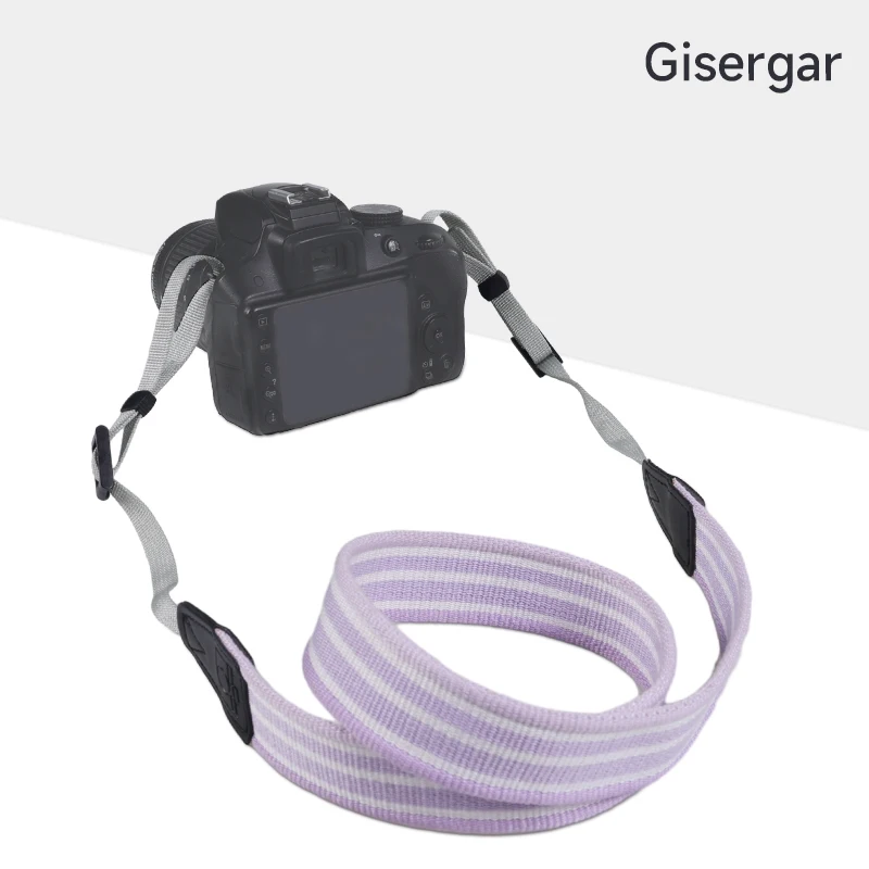 Gisergar Tracolla Canon Applicabile Fuji Slr Halter Sony Mirrorless Camera Nikon Polaroid Camera Strap Rosa Viola