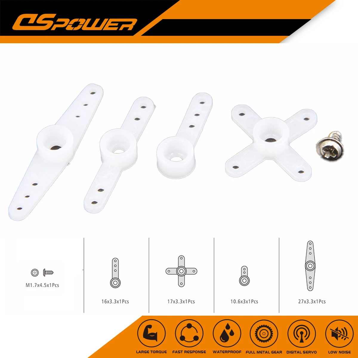 28T Servo Arm Double Head Round Type Steering gear arm set accessories