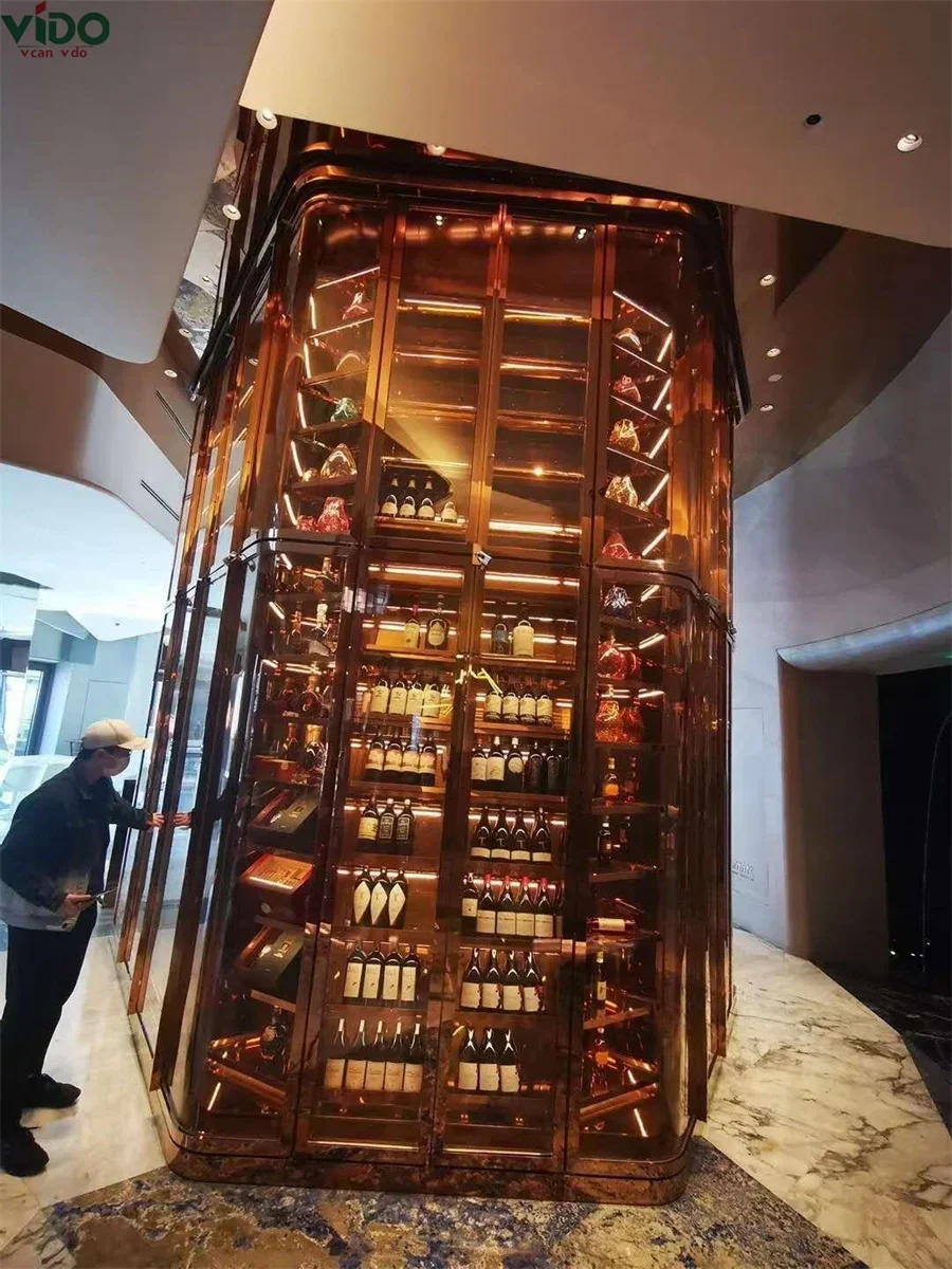 Wine cabinet modern bar cabinet standing floor constant temperature cooler wine cellar storage racks