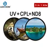 Lightdow Lens Filter UV CPL ND8 3 in 1 Kits 49 52 55 58 62 67 72 77mm 82mm Camera Lens Filter Kits for Cannon Nikon Sony 1