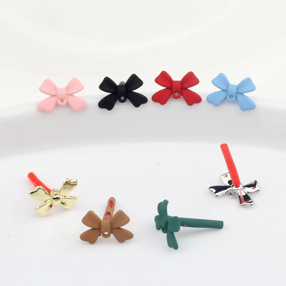 Zink-legierung Spray Farbe Bunte Bogen Form Basis Ohrringe Stecker 10 teile/los Für Mode Schmuck Groß Artikel Großhandel Viele