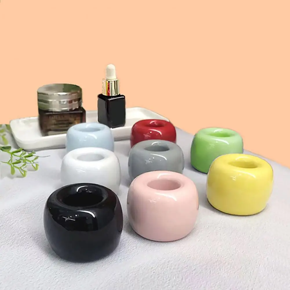 Toothbrush Holder 3*4cm Toothbrush Holder Mini Ceramic Toothbrush Stand Hollow Design Pen Holder Rack Shower Bath Shelf Home Bathroom Accessories