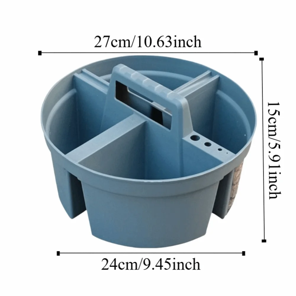 플라스틱 소재 분할 상자 4개의 칸막이 두꺼운 디자인 도구 상자 휴대용 크기 휴대용 원형 부품 상자 가정용