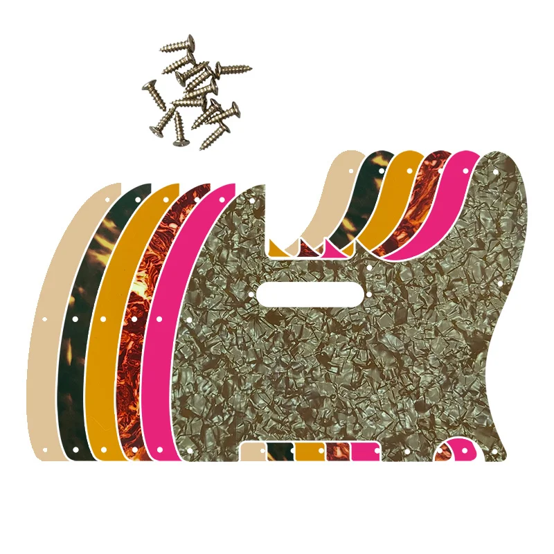 

5pcs Guitar Parts - For USA / Mexico FD 8 Screw Holes Standard Tele Guitar Pickguard Scratch Plate Replacement Flame Pattern