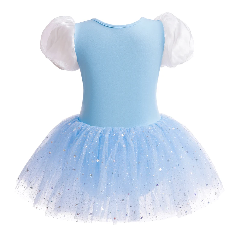 Mädchen Rüschenärmel Ballettkleid Tanzbekleidung Sport Gymnastik Praxis Kleidung Kinder Cosplay Kostüm Größe 100-140 – Detail 2